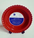 Chantal Fluted Edge 11 Round 1-3/4 Deep Red Pie Quiche 1QT Bake Dish New. Fixed Price $52.54.