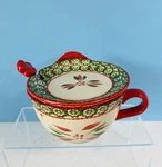 Temptations By Tara Soup Bowl Saucer Lid Spoon-old World PPP-SQ-932307. Fixed Price $30.00.