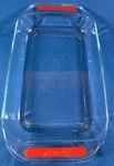Pyrex 11 7 Glass Baking Dish With Red Silicone Easy Grab Handles 2 Quart. Fixed Price $15.29.