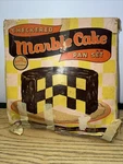 Vintage Checkered Marble Cake Pan Set Chicago Metallic Mfg. Co Made Usa. Fixed Price $9.95.