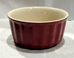 Good Cook 14 Oz Red Stoneware Ramekin Ribbed Baking Dish - Oven Safe Euc. Fixed Price $17.00.