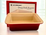 Le Creuset Deep Dish Roaster 39CM 10 Qt 9.4L Cerise Stoneware Other W/ Box. Fixed Price $39.00.