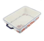 Pioneer Woman Heritage Floral 4.2 Quart Ceramic Baker W/ Cover 9 X 13. Fixed Price $45.99.