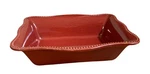 Bico Beaded Red Rectangular Casserole Stoneware Baking Dish 10 X 8. Fixed Price $25.00.