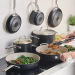 Kitchenaid Hard-anodized Ceramic Non-stick Cookware Set, 11-PIECE, Black. Fixed Price $279.98.