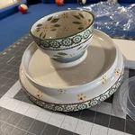 Temptations By Tara Serving Platter/dip Tray Old World Green 10 Two-sided New. Fixed Price $23.50.