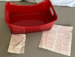 Rachael Ray 4 Qt Ombre Red Stoneware Lasagna Casserole Dish. Fixed Price $25.00.