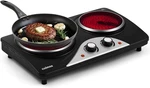Hot Plate Electric Stove 1800W Double Burner Portable Ceramic Infrared Cooktop. Fixed Price $111.98.