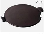 Emile Henry 14.5-INCH Round Smooth Ceramic Bbq Pizza Stone Bakeware, Charcoal. Fixed Price $46.99.