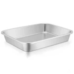 Teamfar Lasagna Pan, 1.7INCH Stainless 8.3X10.6X1.7-INCH, Silver. Fixed Price $21.82.