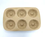 Pampered Chef Family Heritage Classics Fluted 6 Mini-bundt Cake Stoneware Pan. Fixed Price $35.27.
