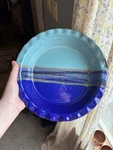Clay In Motion Handmade Ceramic Pie Plate Dish Mystic Water Blue Brand New. Fixed Price $19.99.