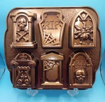 Nordic Ware Black Tombstone Cakelets Pan Heavy Cast Aluminum Halloween Spooky. Fixed Price $14.99.