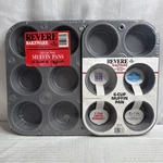 Revere Bakeware Muffin Pan Set 12 + 6 Cup Nonstick Steel 1994 Vtg New Read. Fixed Price $129.99.