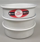 Set Of 3 Fat Daddio's Pro Series Anodized Aluminum Round Cake Pan 6" X 2". Fixed Price $19.99.