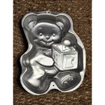 Wilton Cake Pan 1995 2105 - 8257 Teddy Bear With Block 1ST Birthday Mold. Fixed Price $8.54.