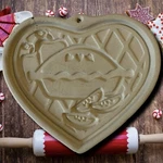 Vtg The Pampered Chef 1998 "welcome Home Heart" Clay Cookie Mold Apple Pie #2911. Fixed Price $8.97.