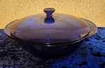 Anchor Hocking 2 Qt. Cobalt Blue Glass Ovenware Baking Dish W/ Lid Made Usa. Fixed Price $22.00.