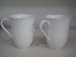 Lenox Set 2 Butterfly Meadow Cloud White Stoneware Embossed Coffee Mug Cups. Fixed Price $19.99.