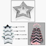 Set Of 4 Tier Star Multilayer Birthday Wedding Anniversary Cake Tins / Pans. Fixed Price $200.00.
