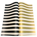 Suiwen 300 Gold And White, Black Striped Wax Paper, Food Picnic Pap.... Fixed Price $26.68.