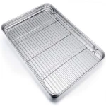 P&p Chef 19.6 Inch Baking Sheet Pan With Rack Set, Stainless Steel Cookie She.... Fixed Price $43.73.