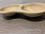 Pampered Chef Double Bowl, #5144 - Pre Owned But Never Used Excellent. Fixed Price $47.00.
