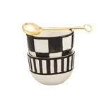 Mud Pie Stripe Tidbit Set; 2" X 3" Dia Spoon 5". Fixed Price $22.66.
