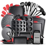 Baking Pan Set, 39 Piece Premium Nonstick Bakeware Sets Bpa Free,.... Fixed Price $98.06.