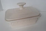 Le Creuset Premium Stoneware Terrine, Pearl 28OZ (6.5"X4.5") BO211-16 Rare Item. Fixed Price $68.00.