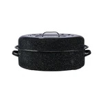 Granite Ware 19-INCH Covered Oval Roaster Speckled Black. Fixed Price $54.99.