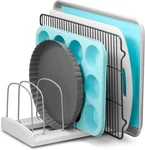 Storemore Bakeware Rack With Tall Steel Wires, Adjustable Pan And Lid Organiz.... Fixed Price $25.49.