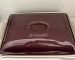 Creuset Fig Purple-rectangular Stoneware Baker "lid" Enamel Only. Fixed Price $89.00.