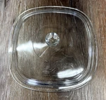 Pyrex Clear Glass Casserole P-9-C-1 Lid J-1. Fixed Price $14.99.