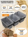 3PCS L11 Bread Form Pan Loaf Aluminium Mold Baking Ovenware Bakeware Kitchen. Fixed Price $59.99.