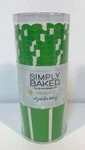 Simply Baked Large Baking Cup 20 Pack Green W/ White Stripes CLG-100 New. Fixed Price $12.74.