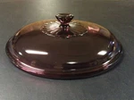 Pyrex Clear Glass With Purple Tint 624C (8) Cover/lid (excellent). Fixed Price $5.40.