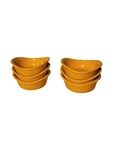 6 Rachael Ray Stoneware Yellow Gold Dipping Cup 3 Oz Condiment Bowls Ramekins. Fixed Price $26.99.