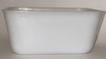 Glasbake 1.5 Qt Milk Glass Dish Loaf Pan J-805-4. Fixed Price $16.00.