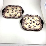 Temptations By Tara Old World Purple Square Plates Ppp 944576 8 In & 3/4". Fixed Price $14.95.