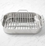 Best Selelr All-clad Stainless Steel Xxl Roasting Pan With Rack 30 Lb Turkey. Fixed Price $159.51.
