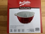 Mrs. Fields Fluted Bundt Pan Interior & Exterior Enamel Red White New!. Fixed Price $15.00.