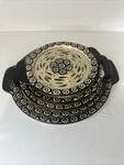 Temptations Ovenware Tara Old World Confetti Nesting Plates/lid It Set Of 5 Euc. Fixed Price $29.87.