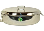 Mepra Oval Casserole With Grill/steamer Lid Space Saving Handles 18" Nib. Fixed Price $349.99.