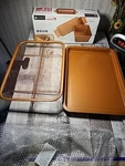 Eternal Copper Meat Loaf Pan 12X5.75X3/ Non Stick Tray/ Wire Rack W/tray. Fixed Price $27.00.