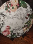 Of New American Atelier Rose Toile Porcelain Dinner Plates 10.5" 5232. Fixed Price $50.00.