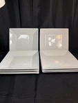 Dinner Plates Food Network Set Of 8 Square White Porcelain 10.5. Fixed Price $48.00.
