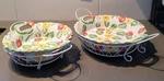 Temp-tations Presentable Ovenware By Tara Floral Handled Bakers W/ Basket Set. Fixed Price $49.12.