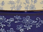 Temp-tations Pedestal Prep/dip BOWLS,OCTAGONAL,S/4 Sizes,floral Lace Blue T49372. Fixed Price $24.95.