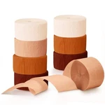 Orange Brown Crepe Paper Streamers Rolls 82 Ft Long Rustic Wedding. Fixed Price $18.50.